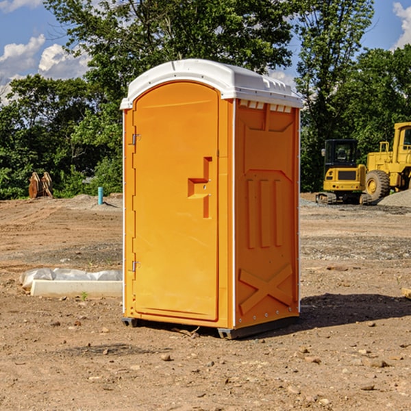 are there different sizes of portable toilets available for rent in Lake Camelot